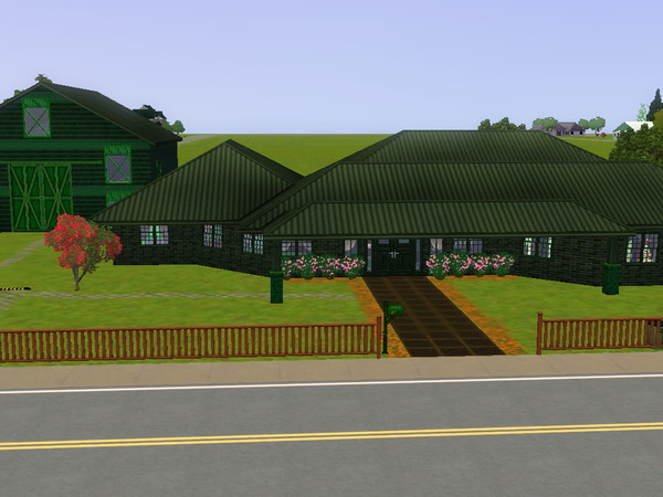 Sims 3 — The Emerald Farm by mrscrockett01 — Lovely 3 bedroom 2.5 bath comes complete with a 2 stall barn. The house is
