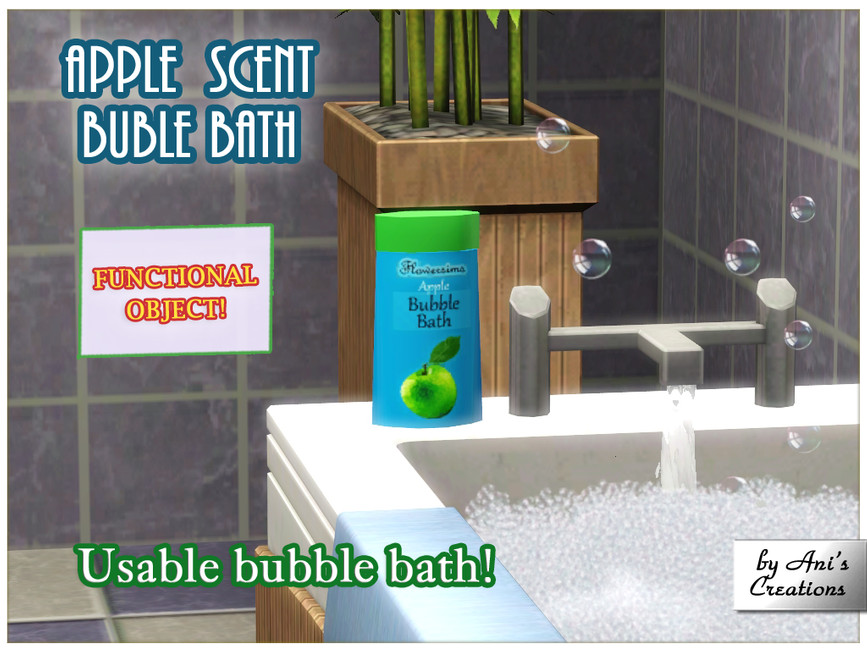 The Sims Resource Apple scent bubble bath by Ani's Creations