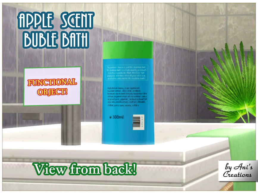 The Sims Resource Apple scent bubble bath by Ani's Creations