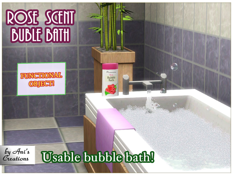The Sims Resource Rose scent bubble bath by Ani's Creations