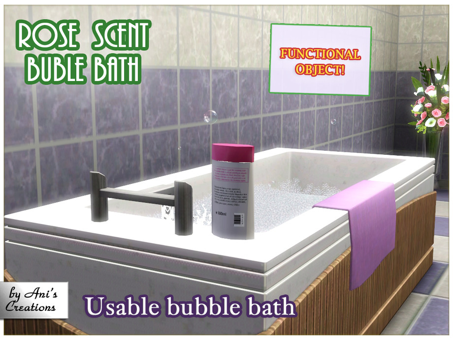 The Sims Resource Rose scent bubble bath by Ani's Creations