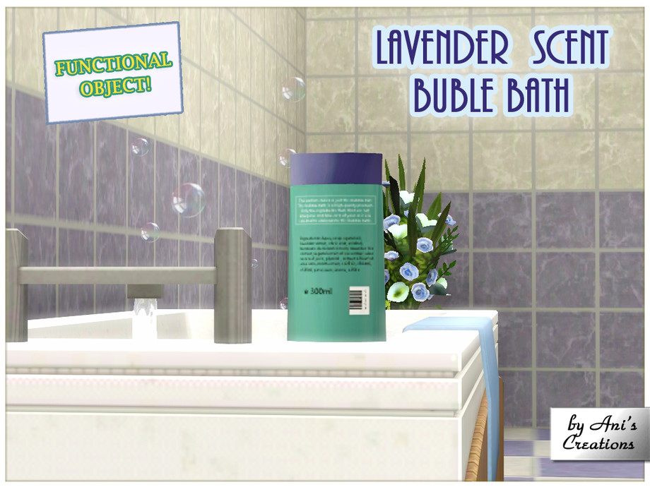 The Sims Resource Lavender scent bubble bath by Ani's Creations
