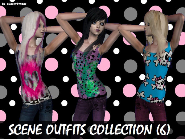 Sims 2 — Teen Scene Outfits Collection (6) by staceylynmay2 — I bring to you the sixth set in teen scene clothing. This