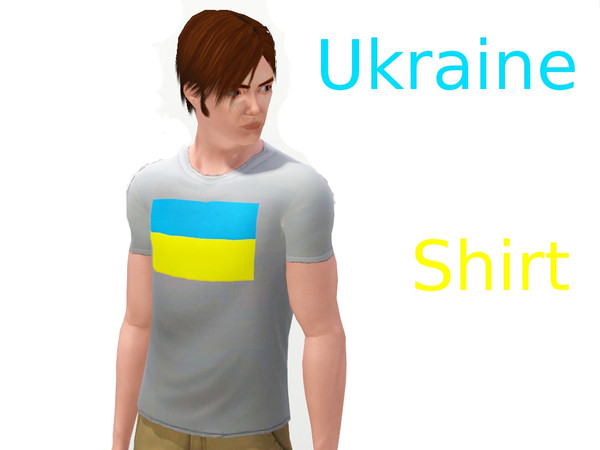 Sims 3 — Pg Shirt Ukraine Male by Pegasus9602 — European Championship is coming! With fan shirts, your sims are perfectly