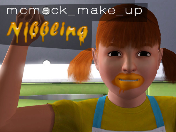 Sims 3 — nibbling! by mcmack232 — With this makeup you can give your sim kids the look of having eaten some sweets!
