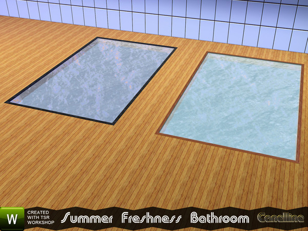 Sims 3 — Summer Freshness Bathroom Set. Water Alcove and Ceiling Light by Canelline by Canelline — Water Alcove and
