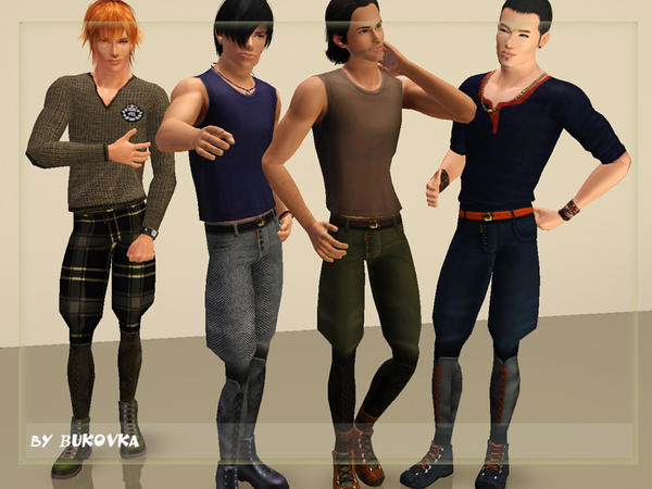 The Sims Resource - Pants male Breeches
