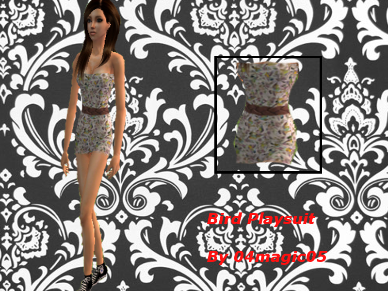Sims 2 — Beautiful Bird Playsuit by 04magic052 — Hope you enjoy it, it is base game compatible :) Doing requests, if you