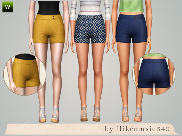 Sims 3 — High Rise, Loose Shorts AF by ILikeMusic640 — recolorable
