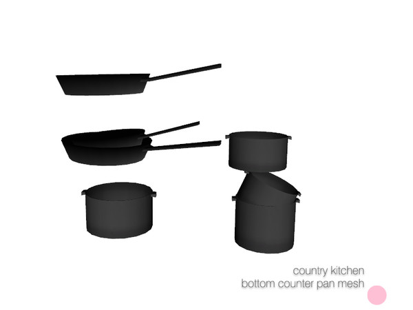 Sims 3 — Counter Pan Mesh by DOT — Counter Pan Mesh by DOT of The Sims Resource