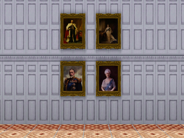 Sims 3 — George V & Mary of Teck by jmc22 — 4 paintings, two of HRH King George V and two of his wife HRH Queen Mary