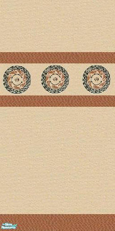 Sims 2 — Sun Medallion Wallpaper by mianatw1 — Use this wall covering to match up with your sunny floors, be they