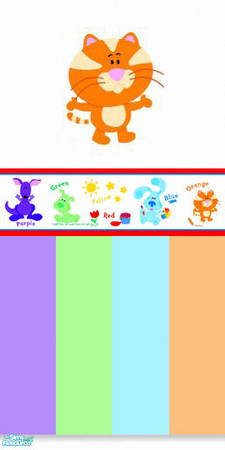 Sims 2 — Blue\'s Clues Nursery - Wallpaper Transfer 2 by lym — Part of my Blue\'s Clues Nursery set.