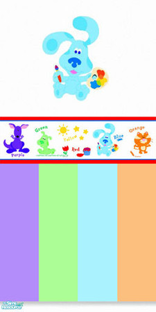 Sims 2 — Blue\'s Clues Nursery - Wallpaper Transfer 1 by lym — Part of my Blue\'s Clues Nursery set.