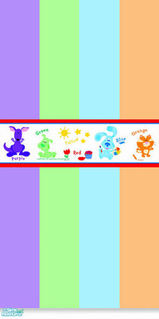 Sims 2 — Blue\'s Clues Nursery - Wallpaper 2 by lym — Part of my Blue\'s Clues Nursery set.