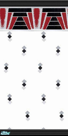 Sims 2 — Art Deco Series 2 - Black and Gray Triple Diamonds by Rowena DeVandal — Part 2 of the Art Deco series! A red on