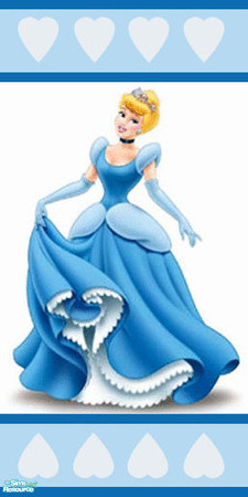 Sims 2 — Cinderella by susycd — A wallpaper with princess Cinderella from the Cinderella fairytale....
