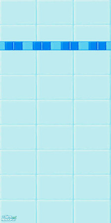 Sims 2 — KS Light Blue Tiled Wall by mskitty — A recolor of A maxis original wall, to match my light blue tiled floor