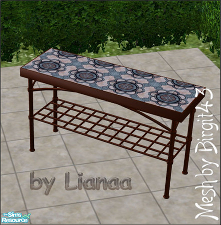 Sims 2 — Set 001 Objects Recolors by Lianaa - table - blue by Lianaa — Set 001 Obj by Lianaa - table - blue