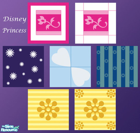 Sims 2 — Disney Princess floors by susycd — A matching floors for the Disney princess wallpapers set...
