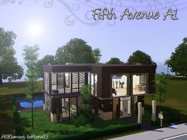 Sims 3 — Fifth Avenue A1 by barbara93 — Lovely modern house. Looking for place where you can enjoy in summer months or
