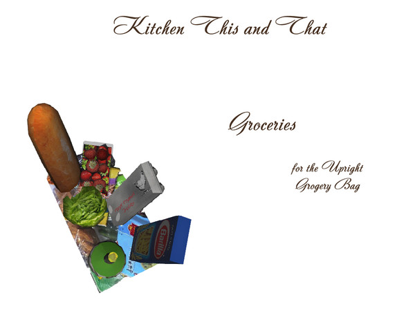 Sims 3 — Kitchen This and That Upright Bag Clutter by wolfspryte — part of the Kitchen This and That Clutter Collection