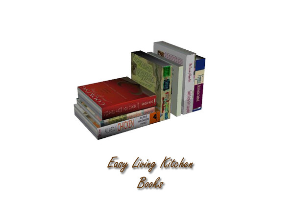 Sims 3 — Easy Living Kitchen Cookery Books by Lulu265 — Part of the Easy Living Kitchen Set