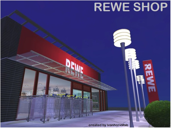 Sims 2 — REWE SHOP by ivanhorvatsb — REWE SHOP; complete shop furnishing and decorating
