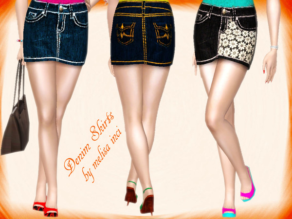 Sims 3 — Denim Skirts  by melisa_inci — Denim Skirts Young Adult-Adult Everyday-Formal 2 Recolorable Part
