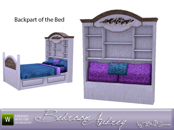 Sims 3 — Bedroom Audrey Doublebed Backpart by BuffSumm — Backpart of the doublebed to match the *Audrey Bedroom*.