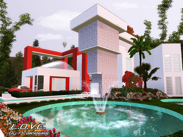 Sims 3 — L.O.V.E   by TSR Archive — Modern big family home! Its not furnished... It has: -2 Bathrooms -5 Bedrooms