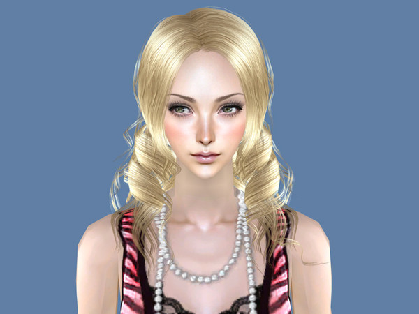 Sims 2 — Viola Hair - Blonde 2 by Cazy — All binned, animated and 2 families for both styles