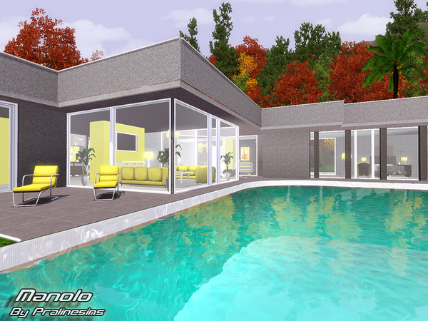 Sims 3 — Manolo by TSR Archive — This is a modern and stylish gray/yellow house for your simmies! Its completely