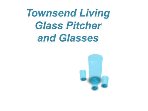 Sims 3 — Townsend Living Pitcher and Glasses by wolfspryte — part of the Townsend Living Clutter Collection Created by