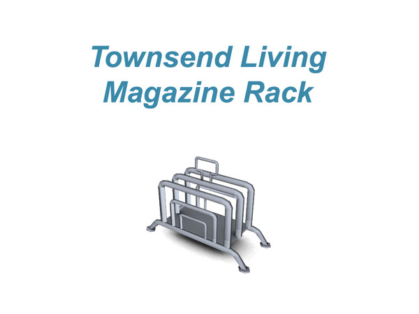 Sims 3 — Townsend Living Magazine Rack by wolfspryte — part of the Townsend Living Clutter Collection Created by