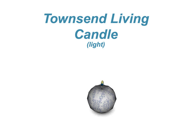 Sims 3 — Townsend Living Candle by wolfspryte — part of the Townsend Living Clutter Collection Created by Wolfspryte