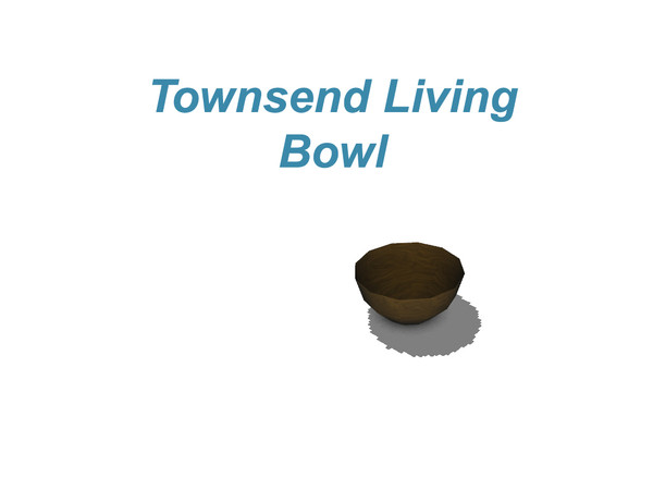Sims 3 — Townsend Living Bowl by wolfspryte — part of the Townsend Living Clutter Collection Created by Wolfspryte