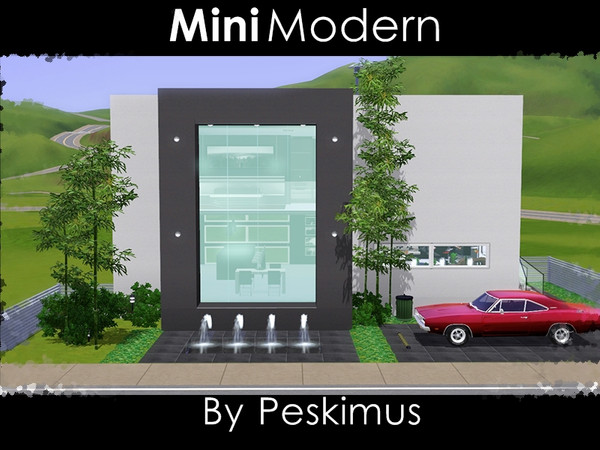 Sims 3 — Mini Modern by peskimus — This is a great starter home for your sims! Nice ad cosy, yet sleek and modern. This