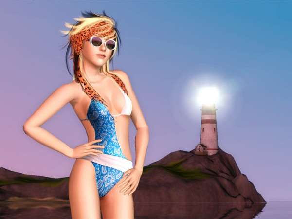 Sims 3 — SummerBohemian_pepper090889 by pepper0908892 — A bohemian Style bathing suit. Has 3 recolorable areas.