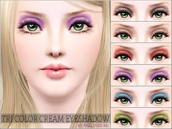Sims 3 — Tri Color Cream Eyeshadow by Pralinesims — New filigree, beautiful eyeshadow for your sims! Your sims will love