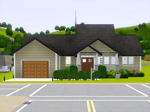 Sims 3 — Craftsman by gtcicinfinite2 — This House Features: 3 Bedrooms, 2 Bathrooms, Attached Garage, Laundry Room,