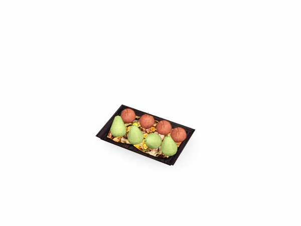 Sims 3 — Bedroom Decor Tray by wolfspryte — part of the Heritage Bedroom Collection A decorative tray of wax apples and