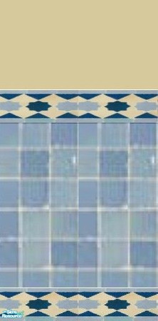 Sims 2 — Use Me Anywhere Wall set - Sea Blue Wall by kibanahnah — OK. After some modern sets, i decided to come back to