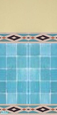 Sims 2 — Use Me Anywhere Wall set - Light Turquoise Wall by kibanahnah — OK. After some modern sets, i decided to come