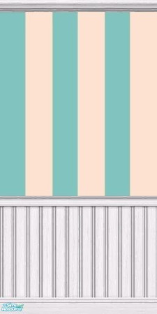 Sims 2 — Cool Blue & Peach Fuzz with Wainscoting by sadie7684 — Paint for your sims.