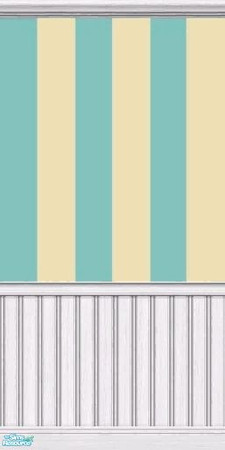 Sims 2 — Cool Blue & Lucent Yellow with Wainscoting by sadie7684 — Paint for your sims.