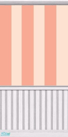 Sims 2 — Ravishing Coral & Peach Fuzz with Wainscoting by sadie7684 — Paint for your sims.