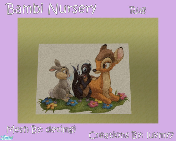 Sims 2 — Bambi Nursery - Rug by luvmy7 — A wonderful 2x3 Rug recolored to match my Bambi Nursery. *Don\'t forget to grab