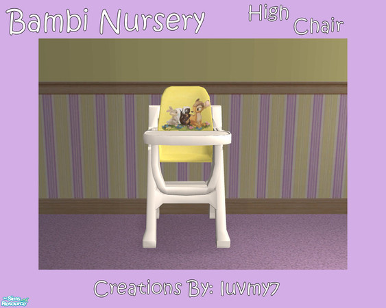 Sims 2 — Bambi Nursery - High Chair by luvmy7 — A nice High Chair recolored to match my Bambi Nursery. Enjoy.