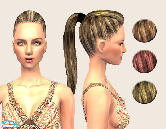 Sims 2 — Cute Ponytail Hair Set by _cari_ — Hope you like them.
